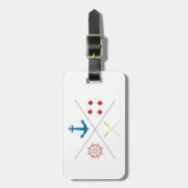 Nautische Anker Zeilboot Ertsen Bagagelabel (Voorkant verticaal)