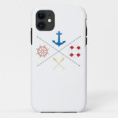 Nautische Anker Zeilboot IPHONE 5 Hoesje (Achterkant)