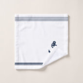 Nautische Anker Zeilboot Naam Custom Swag Bad Handdoek (Wasdoekje)
