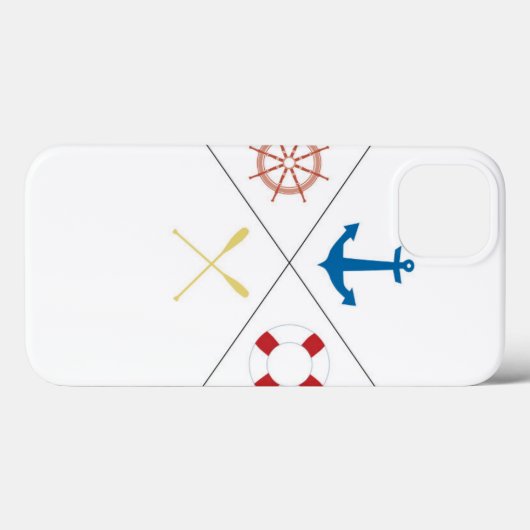 Nautische Anker Zeilboot Ore IPAD Case (Achterkant (horizontaal))