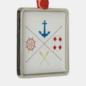 Nautische Anker Zeilboot Ore Ste Ornament (Rechts)