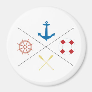 Nautische Anker Zeilboot Ore Steer Magnet