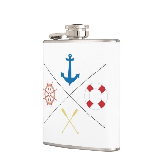 Nautische Anker Zeilboot Whiskey Flask Heupfles (Links)