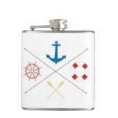Nautische Anker Zeilboot Whiskey Flask Heupfles (Voorkant)