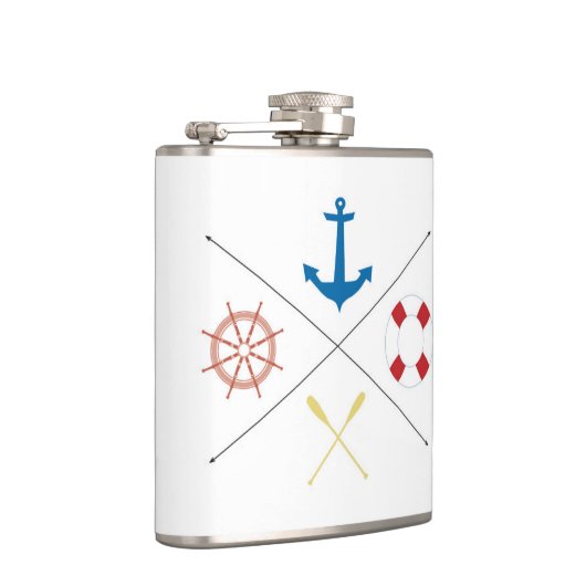 Nautische Anker Zeilboot Whiskey Flask Heupfles (Rechts)