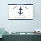Nautische Anker Zeiljongen Baby shower Spandoek (Beurs)
