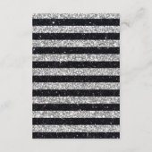 Nautische anker zilveren zwarte streep bruiloft de informatiekaartje (Achterkant)