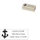 Nautische ankerboot Lake Ocean bruiloft Rubberstempel (Gestempeld)