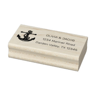 Nautische ankerboot Lake Ocean bruiloft Rubberstempel