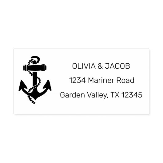 Nautische ankerboot Lake Ocean bruiloft Rubberstempel (Afrduk)