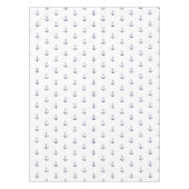 Nautische ankermarineblauw & witte patroonvisserij tafelkleed (Voorkant)