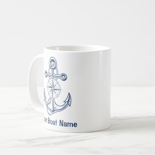 Nautische ankernaam koffiemok (Voorkant links)