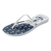 Nautische ankernaam teenslippers (Schuin)