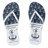 Nautische ankernaam teenslippers (Voetbed)
