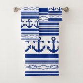 Nautische ankerpunten en -streepjes bad handdoek (Insitu)