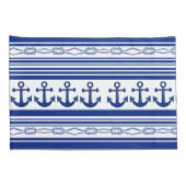 Nautische ankerpunten en -streepjes kussensloop (Achterkant-Rechts)