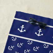 Nautische ankers bij de marine strandlaken (In situ)