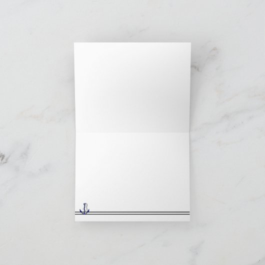 Nautische ankers Dank u Bedankkaart (Binnen)