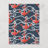 Nautische ankers en hellingspatroon briefkaart (Voorkant)