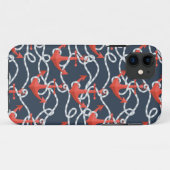 Nautische ankers en hellingspatroon Case-Mate iPhone case (Achterkant (horizontaal))