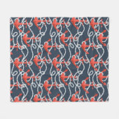 Nautische ankers en hellingspatroon fleece deken (Voorkant (Horizontaal))