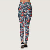 Nautische ankers en hellingspatroon leggings (Achterkant)