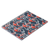 Nautische ankers en hellingspatroon notitieboek (Linkerzijde)