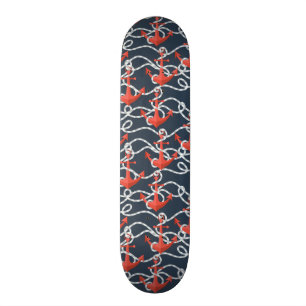 Nautische ankers en hellingspatroon persoonlijk skateboard