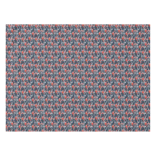 Nautische ankers en hellingspatroon tafelkleed (Voorkant (Horizontaal))