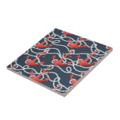 Nautische ankers en hellingspatroon tegeltje (Zijkant)