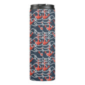 Nautische ankers en hellingspatroon thermosbeker (Achterkant)