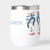 Nautische ankers en strepen Flip Fops (Links)