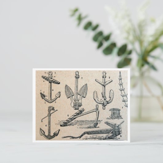 nautische ankers kaart van illustraties (Staand voorkant)