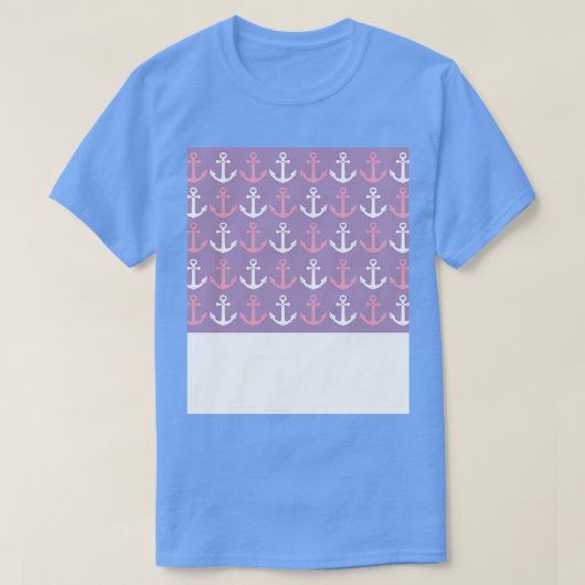 nautische ankers patroon Captain Beach Ocean T-shirt (Design voorkant)
