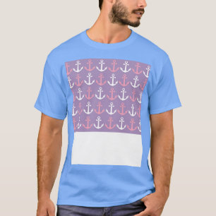 nautische ankers patroon Captain Beach Ocean T-shirt