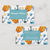 Nautische Ankers & Schildpadden Visitekaartje (Voorkant / Achterkant)