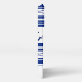 Nautische ankers touwen en strepen met naam iPhone hoesje (Rechterkant)