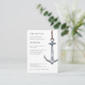 Nautische ankers weg bruiloft behuizing Kaart (Staand voorkant)