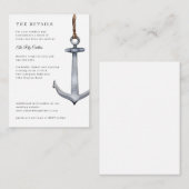 Nautische ankers weg bruiloft behuizing Kaart (Voorkant / Achterkant)