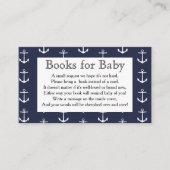 Nautische Ankers & Whale Baby shower Boek Verzoek Informatiekaartje (Voorkant)