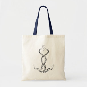 Nautische ankerslangen tote bag