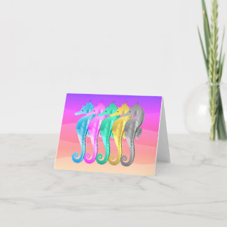 Nautische aqua / roze / blauw / goud / zilver zeep bedankkaart