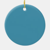 Nautische aquarel blauwe zeester keramisch ornament (Achterkant)