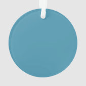 Nautische aquarel blauwe zeester ornament (achterkant)
