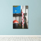 Nautische artikelen canvas afdruk (Insitu (Houten vloer))