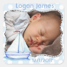 Nautische Baby Foto Sticker