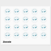 Nautische Baby Shower Bedankt Sticker (Vel)