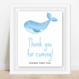 Nautische baby shower - Bedankt voor uw komst Poster