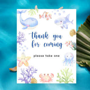 Nautische baby shower - Bedankt voor uw komst Poster