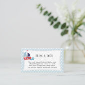 Nautische Baby shower Book Request Card Informatiekaartje (Staand voorkant)